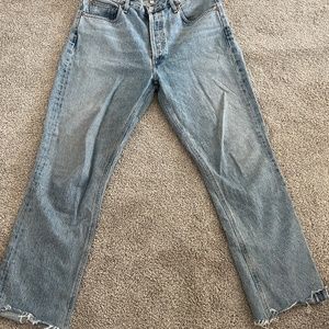 AGOLDE Riley High Rise Straight Crop Jeans